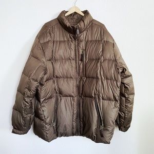 Brandon Thomas Puffer Duck Down Jacket Brown XL